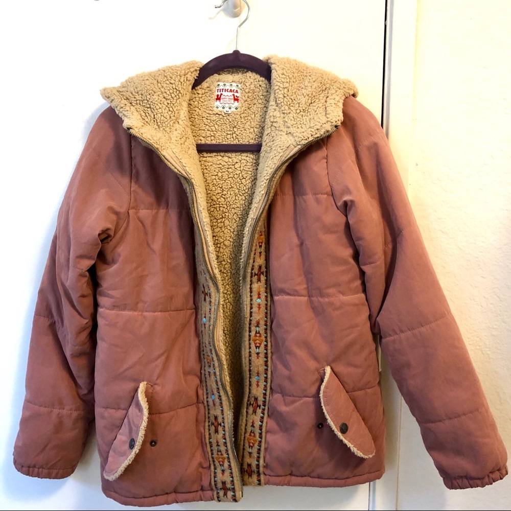 quilted jacket shearling lined
